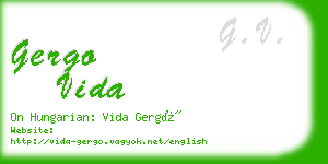 gergo vida business card